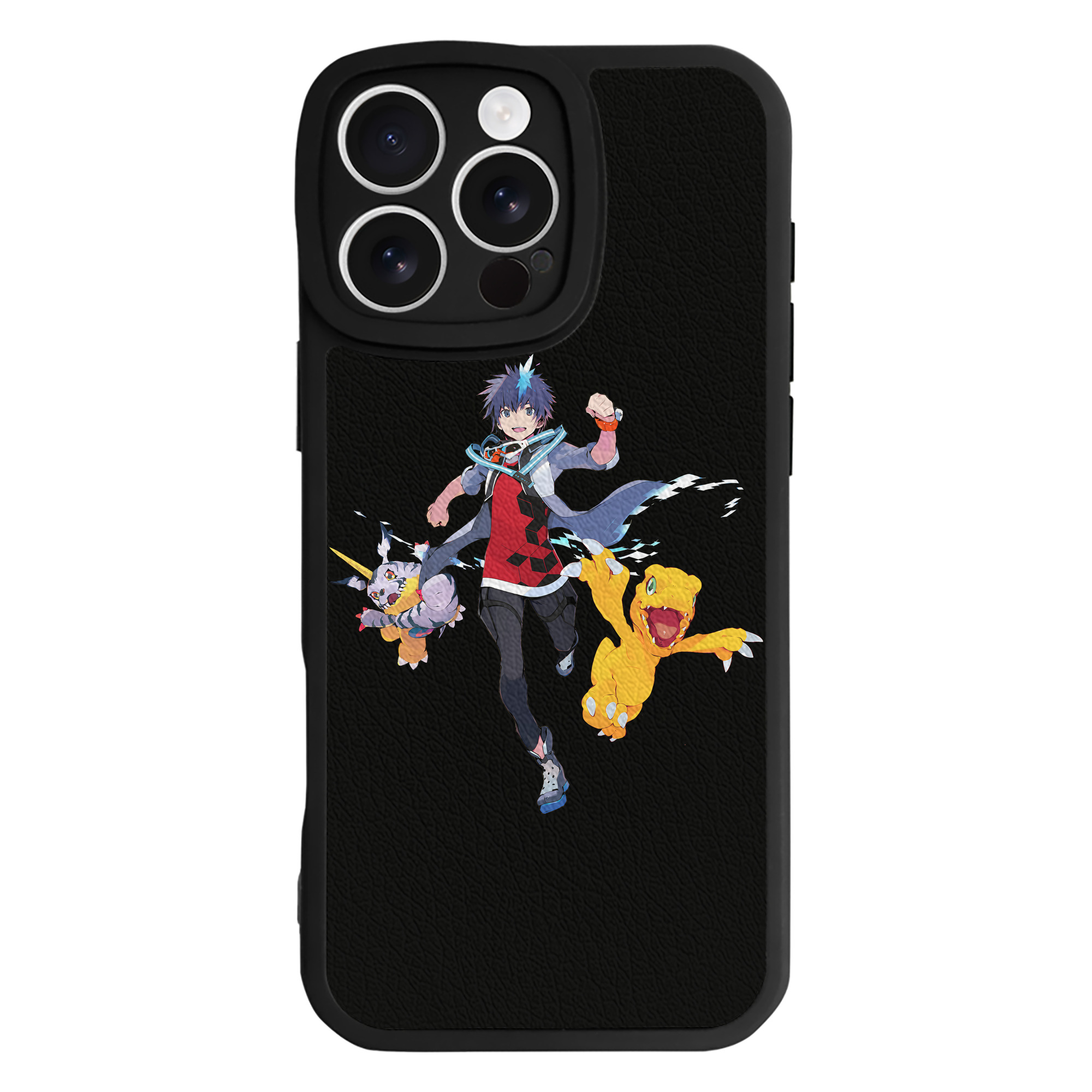 （画像用） Digimon デジタルモンスター/デジモン 【iPhone 16シリーズ対応】シリコンスマホケース（レザー調） 材質：シリコン